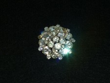 Vintage large Three Tier Rhinestone Brooch picture