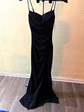 Windsor Women’s Black Glitter Sweetheart Strappy Maxi Dress Size S picture