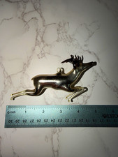 Antique German Bimini-Style Mercury Glass Leaping Reindeer Ornament - 1920s/1930 picture