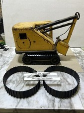 Vintage Marx Pressed Steel Steam Shovel Lumar Contractors pair of tracks picture