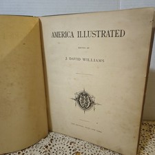 1880 Antique America Illustrated J David Williams Americana Engravings HC Book picture