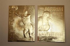 MICHAEL JORDAN 1997-98 Fleer Skybox Z Force 23KT Gold Card Sculptured NM-MT picture