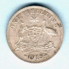 Australia.  1915-H Shilling..  Part Lustre..  gVF picture