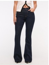 NWT Abercrombie & Fitch Curve The Bootcut Mid-Rise Jeans Dark Stretch Denim 27 picture