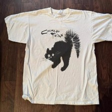 Cocteau twins cat short sleeve White shirt heavy cotton picture