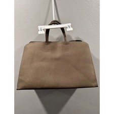 Zara Home Brown Leather Tote Bag NWT 4020/600/030 Taupe Large Shopper picture