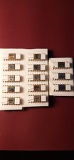 Vintage RCA White Ceramic Gold Logic Chips Lot of 13 CD4049AD and CD4035BD 1972 picture