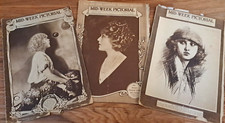 Antique Mid-Week Pictorial Lot 1920 1921 Mary Pickford Set of 3 Baseball picture