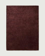 Hand-Tufted Burgundy Wool Area Rug, Modern Solid Color Handmade Area Rug Carpet picture