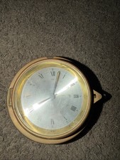 Vintage Wind Up Ship's Clock Wempe Chronometerwerke Hamburg -Germany As Is picture