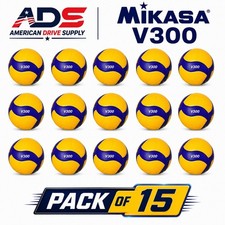 Mikasa V300W 2019 Official FIVB Indoor outdoor Volleyball size 5 - Blue/Yellow  picture