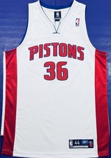 Authentic Rasheed Wallace #36 Detroit Pistons Vintage On Court Reebok Jersey 44 picture