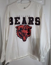 Gameday Couture Chicago Bears Women’s L Oversized Long Sleeve Shirt NFL Cream picture