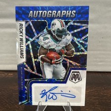 Panini 2022 Mosaic Ricky Williams Dolphins Auto Blue Mosaic Prizm AM-RW 50/99 picture