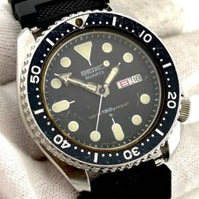 SEIKO 7548-7000 SCUBA 150M Vintage Quartz Diver 1981 New Battery From Japan picture