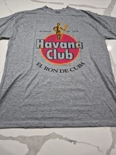 Havana Club El Ron De Cuba Grey Unisex T Shirt Size Adult Large picture