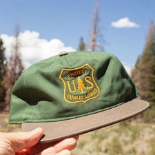 Protect Public Lands US National Forest Inspired Two-Tone Embroidered Cotton Cap picture