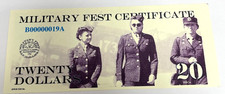 1945 - 2015 $20 70TH ANNIV WW2, MILITARY FEST CERTIFICATE  - 2 DIGIT # 19 MPC picture