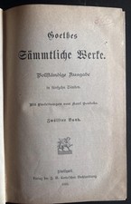 (Rare Vintage 1881) Goethe’s Collected Works In German Vol. 12- Stuttgart 1881 picture