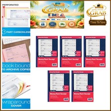 Money Rent Receipt Books 3-Part Carbonless 7-5/8 x 10-7/8 100 Sets Per Book 5 picture
