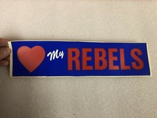 Vintage OLE MISS bumper sticker LOVE MY REBELS 1960s-70s Mississippi very old  picture