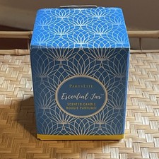 PartyLite Escential Jar Scented Candle - New in Box Blue Geometric Lotus Package picture