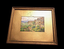 Emo Mazzetti Signed 1920 Cortina d'Ampezzo Italy Oil Landscape, Framed picture