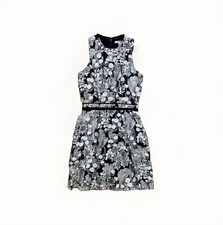 Carven Aquatic Fantasy Fit & Flare Dress Black White Size 36 US 4 Designer picture