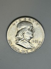1953 D Franklin Half Dollar 90% Silver XF/AU 50C US Coin picture