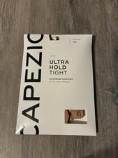 Capezio N145C Ultra Hold Stirrup Tights Girls Large L Light Suntan New Dance picture