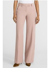 Express Editor Relaxed Trouser Mid-Rise Trouser Crepe Pant Career Preppy Pink 8 picture