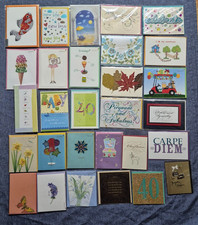 Original Lot of 29 Papyrus greeting cards Beads, Gem, Glitter & Embossed, Unused picture
