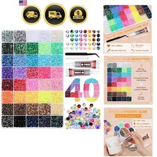 32000Pcs Bedazzler Kit with Rhinestones, Bedazzling Kit 40 Colors 3mm with 2P... picture