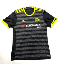 Adidas Chelsea FC Mens Large Soccer Jersey Black Neon Yokohama Tyres ClimaCool picture
