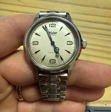Wyler Incaflex Life-Guard Vintage Manual 17J White Dial Silver Bracelet picture