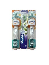 Spinbrush Pro Whiten Battery Toothbrush Lot of 2 & Oral-B Tea Tree Soft NEW picture