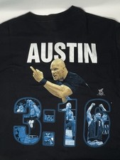 Vintage 1998 WWF WWE Stone Cold Steve Austin That's The Bottom Line Shirt (L) picture
