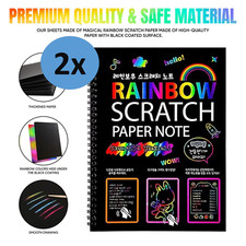 2x Rainbow Scratch Paper Scratch Art for Kids picture