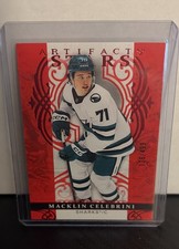 2026-27 Upper Deck Artifacts Macklin Celebrini #130 Stars Ruby /499 Sharks picture