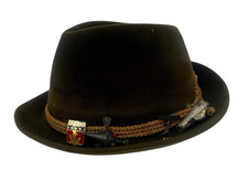 Fein Kaller Green Echt Velour Fedora Hat Switzerland Paris Octoberfest Size 57 picture