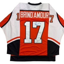 Autographed/Signed Rod Brind'Amour Philadelphia Orange Hockey Jersey Beckett COA picture