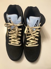 Nike Air Jordan 5 A MA MANIERE Men's Mid Top Lace-Up Sneakers Black/Beige picture