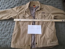 Patagonia Iron Forge Hemp Men’s Tan Work Jacket XL Insulated Lined Zip/Button picture