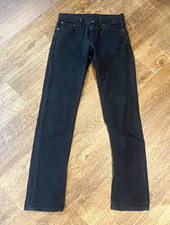 Levi's Men's 500 Series Black Dark Wash Slim Straight Denim Jeans 5-Pocket picture