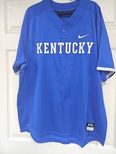 Nike University Of Kentucky Wildcats Baseball Jersey XXL Blue Dri-Fit  picture