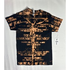WLYWLY Jesus Surrender Bleach Dye Total Surrender Graphic T-Shirt Y2K AOP Sz S picture