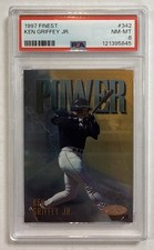 1997 Topps Finest Ken Griffey Jr POWER #342 PSA 8 picture