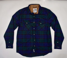 NWOT Zero Foxtrot Green Flannel Shirt Plaid Button Up Workwear | Men's Size L picture