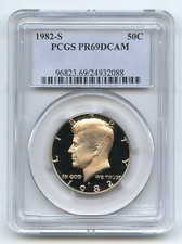 1982 S 50C Kennedy Half Dollar Proof PCGS PR69DCAM-SEE STORE WW2 MEDALS -PCGS picture