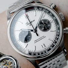 Sugess Chrono Heritage Panda Chrono Mechanical Watch SEAGULL 1963 SUPANK003SN picture